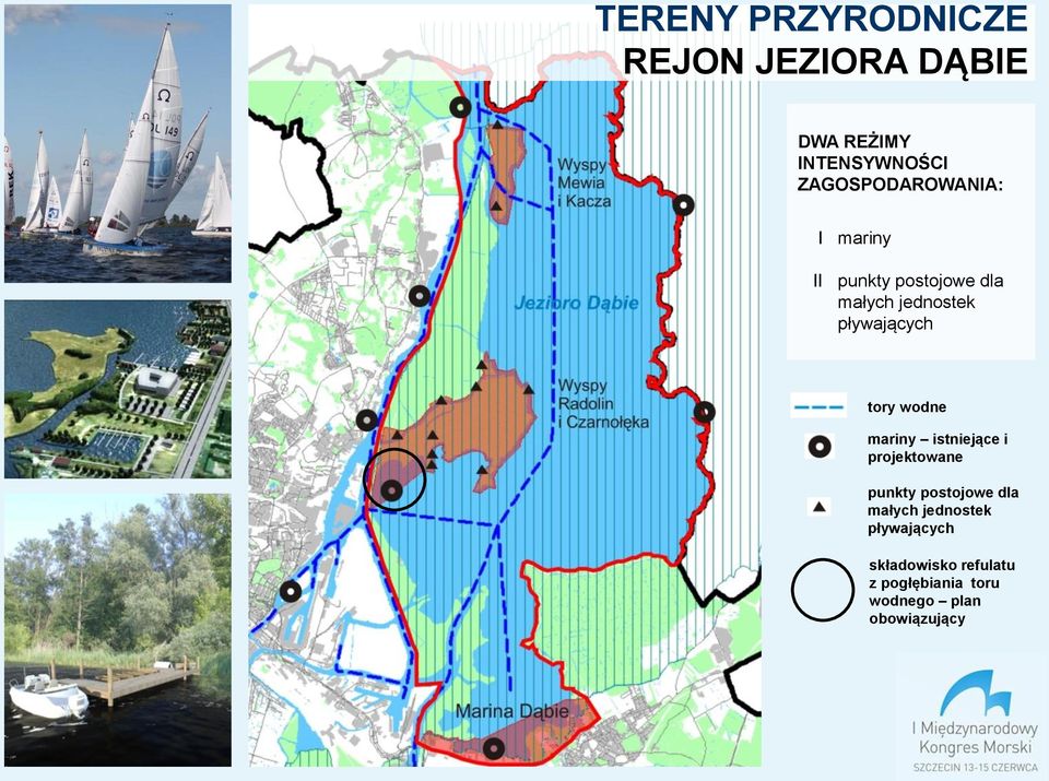 pływających tory wodne mariny istniejące i projektowane punkty postojowe