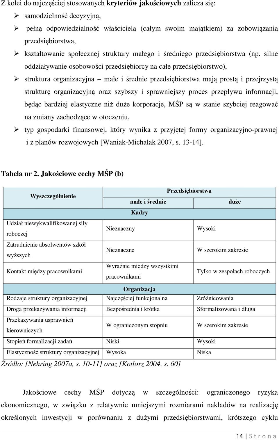 silne oddziaływanie osobowości przedsiębiorcy na całe przedsiębiorstwo), struktura organizacyjna małe i średnie przedsiębiorstwa mają prostą i przejrzystą strukturę organizacyjną oraz szybszy i