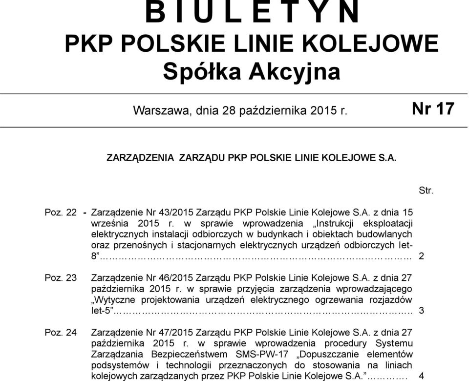 w sprawie wprowadzenia Instrukcji eksploatacji elektrycznych instalacji odbiorczych w budynkach i obiektach budowlanych oraz przenośnych i stacjonarnych elektrycznych urządzeń odbiorczych Iet- 8