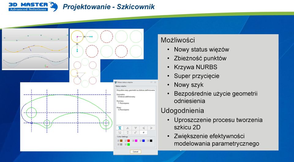 Bezpośrednie użycie geometrii odniesienia Uproszczenie