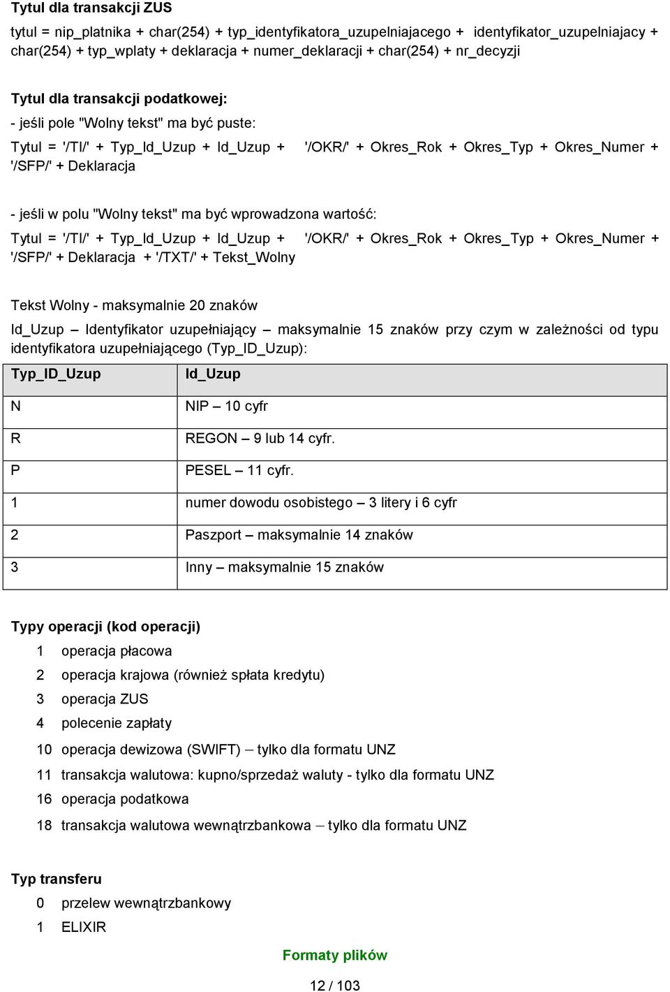 jeśli w polu "Wolny tekst" ma być wprowadzona wartość: Tytul = '/TI/' + Typ_Id_Uzup + Id_Uzup + '/OKR/' + Okres_Rok + Okres_Typ + Okres_Numer + '/SFP/' + Deklaracja + '/TXT/' + Tekst_Wolny Tekst