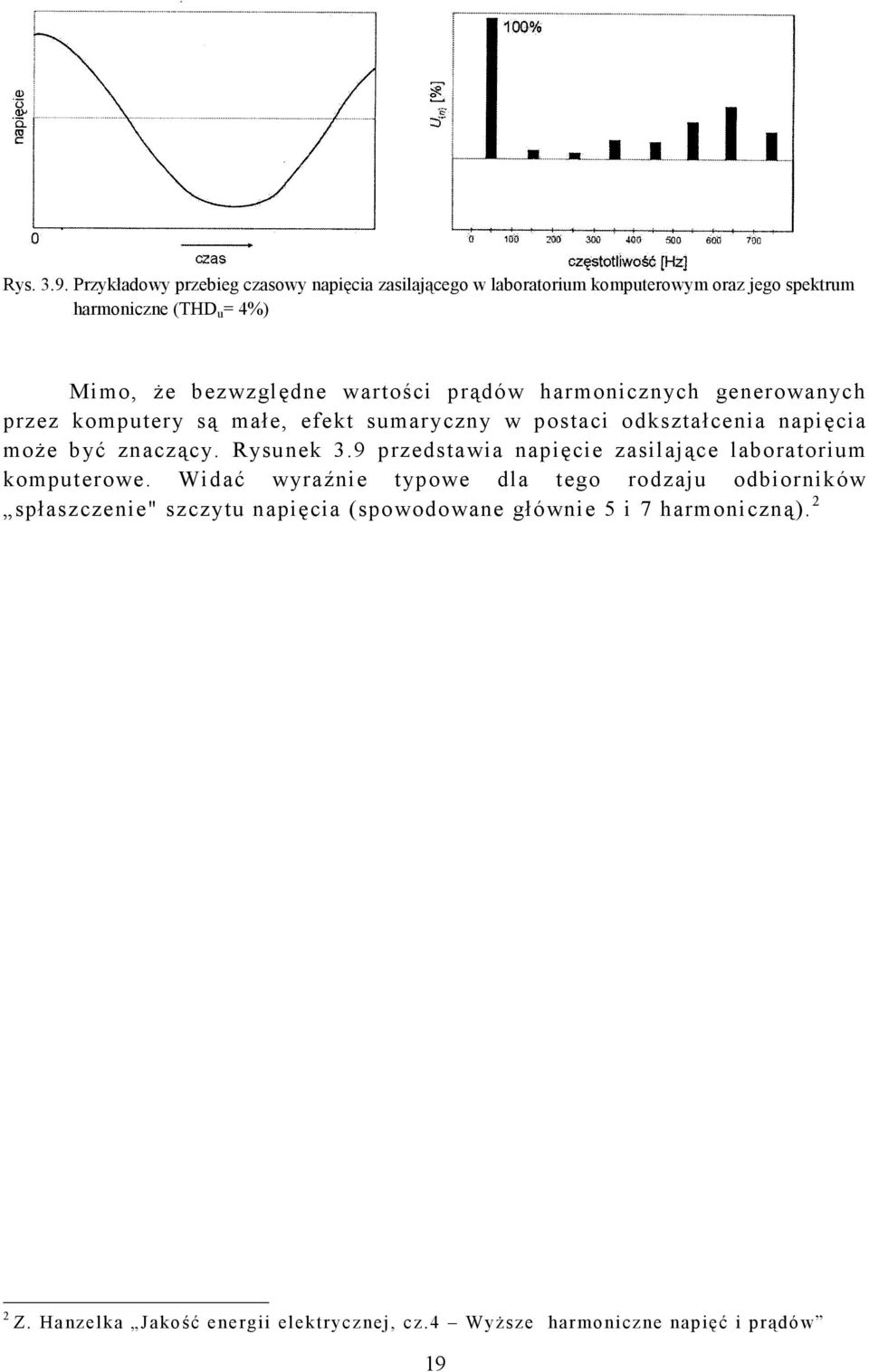 bezwzględne wartości prądów harmonicznych generowanych przez komputery są małe, efekt sumaryczny y w postaci odkształcenia napięcia może być