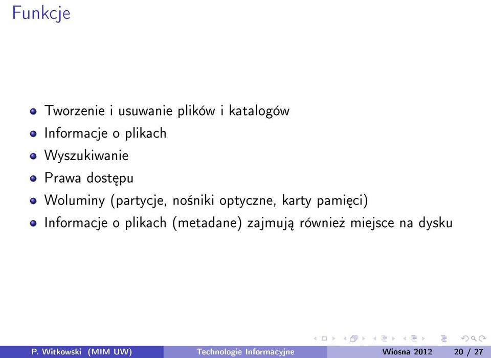 karty pami ci) Informacje o plikach (metadane) zajmuj równie» miejsce