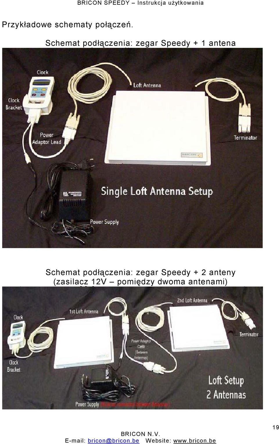 antena Schemat podłączenia: zegar Speedy