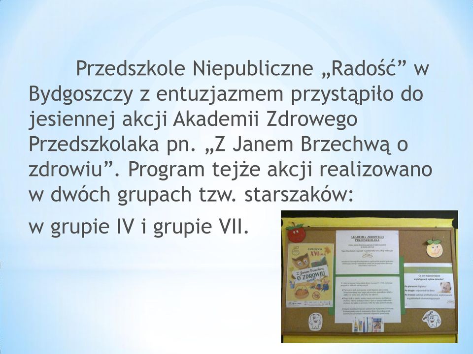 Przedszkolaka pn. Z Janem Brzechwą o zdrowiu.