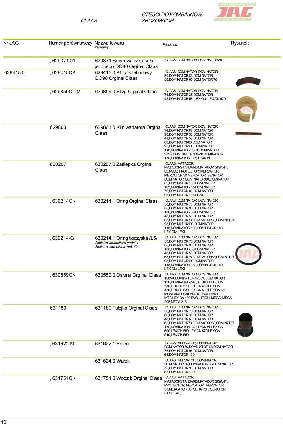 0 Zaślepka Orginal 76,DOMINATOR 86,DOMINATOR 96,DOMINATOR 38,DOMINATOR 68,DOMINATOR 88,DOMINATOR 130,DOMINATOR 128; LEXION.