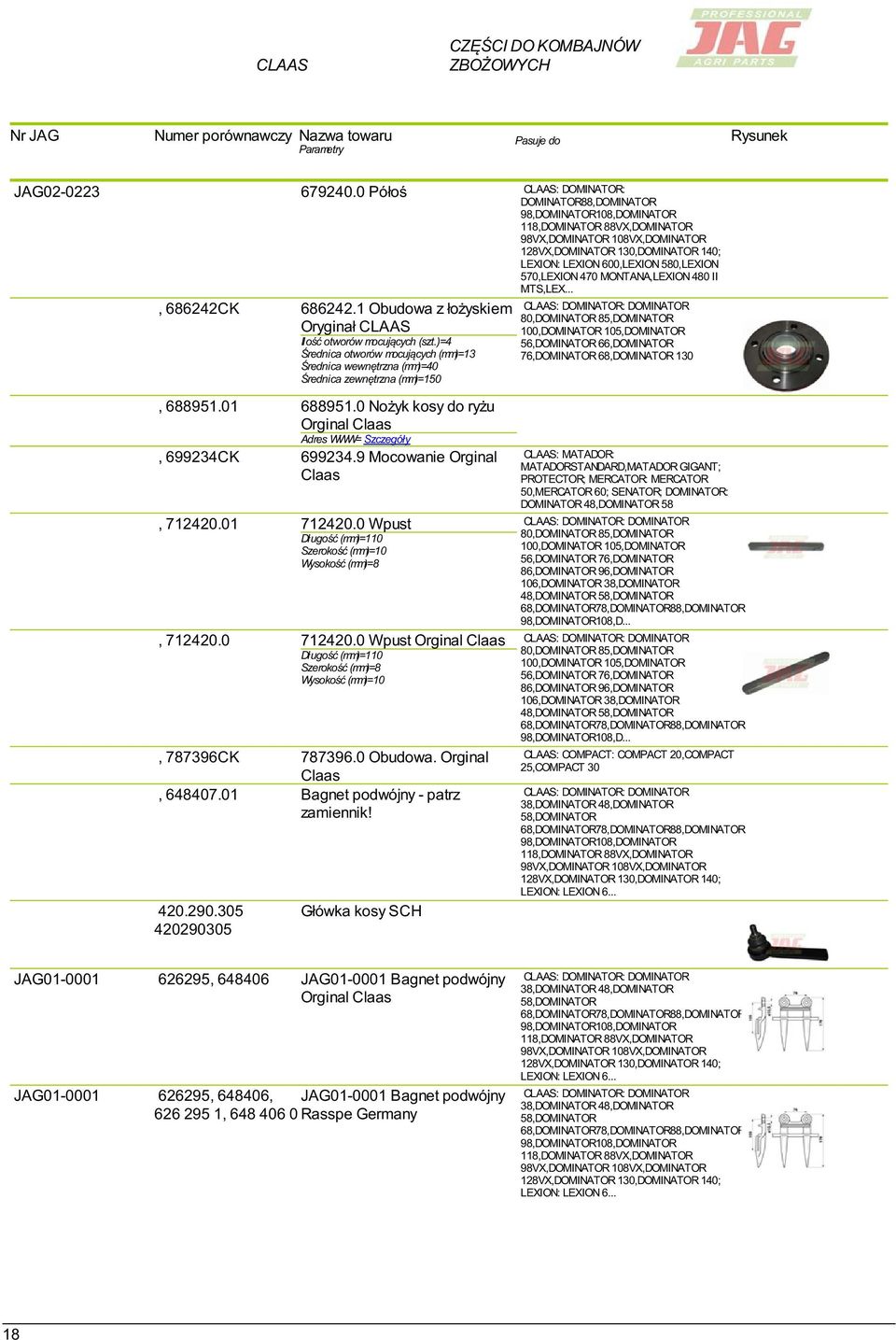 9 Mocowanie Orginal, 712420.01 712420.0 Wpust Długość (mm)=110 Szerokość (mm)=10 Wysokość (mm)=8, 712420.0 712420.0 Wpust Orginal Długość (mm)=110 Szerokość (mm)=8 Wysokość (mm)=10, 787396CK 787396.