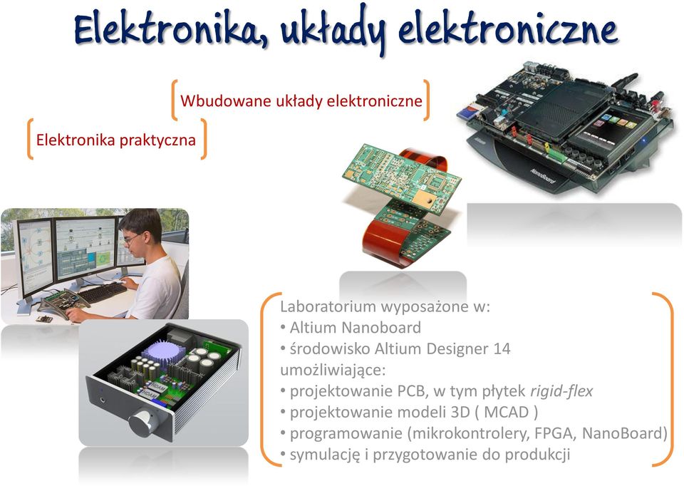 14 umożliwiające: projektowanie PCB, w tym płytek rigid-flex projektowanie modeli 3D