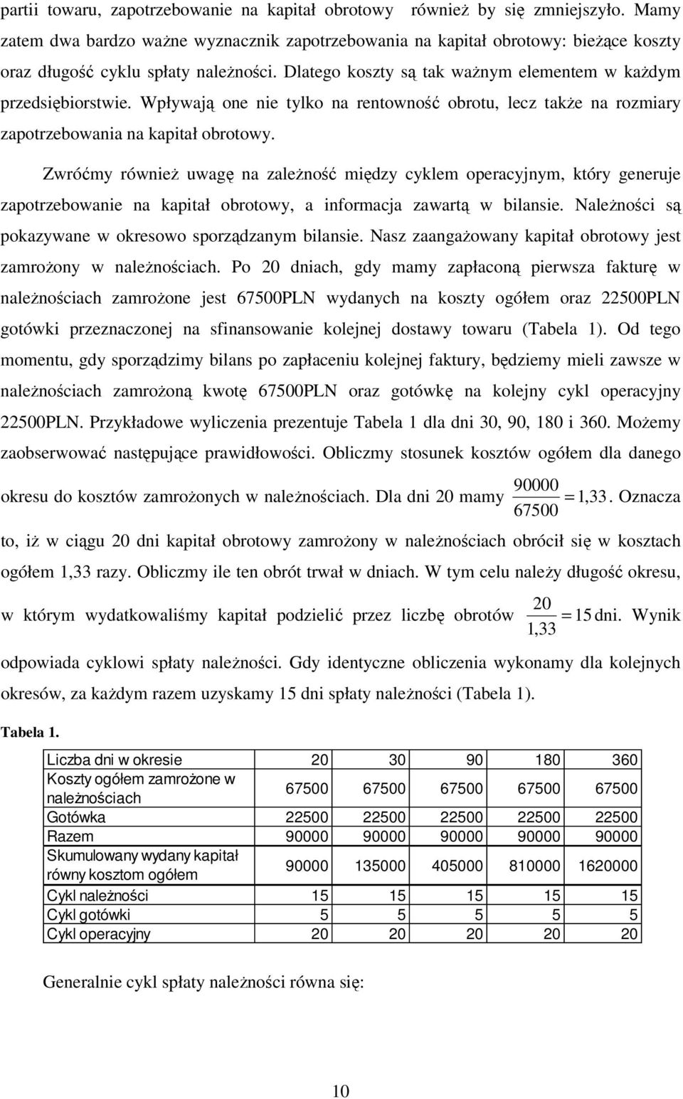 Wpływają one nie tylko na rentowność obrotu, lecz także na rozmiary zapotrzebowania na kapitał obrotowy.