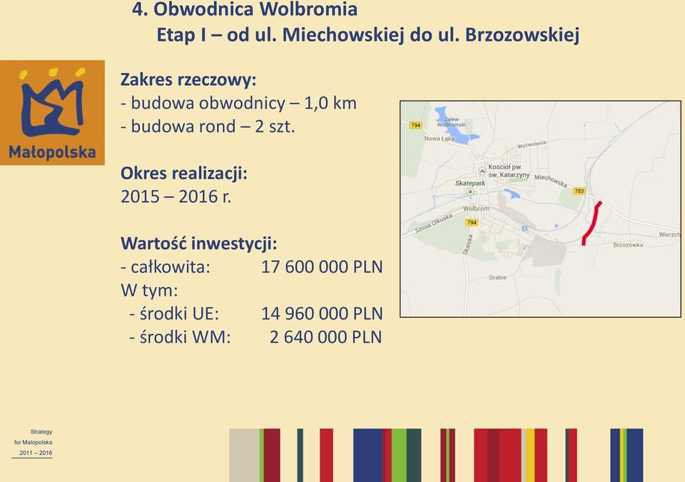 Brzozowskiej - budowa obwodnicy 1,0 km - budowa rond