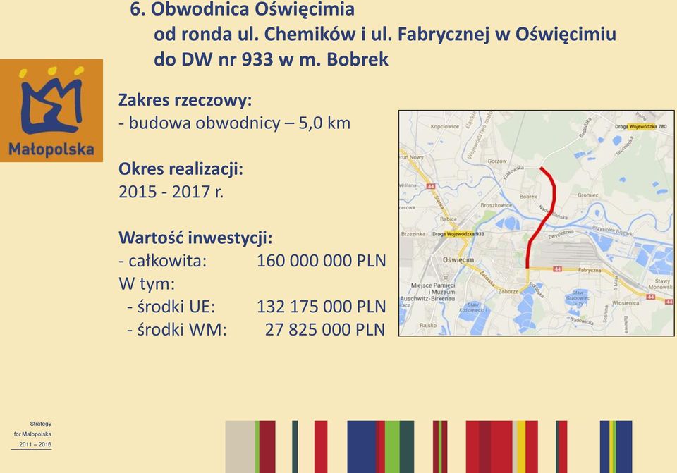 Bobrek - budowa obwodnicy 5,0 km 2015-2017 r.