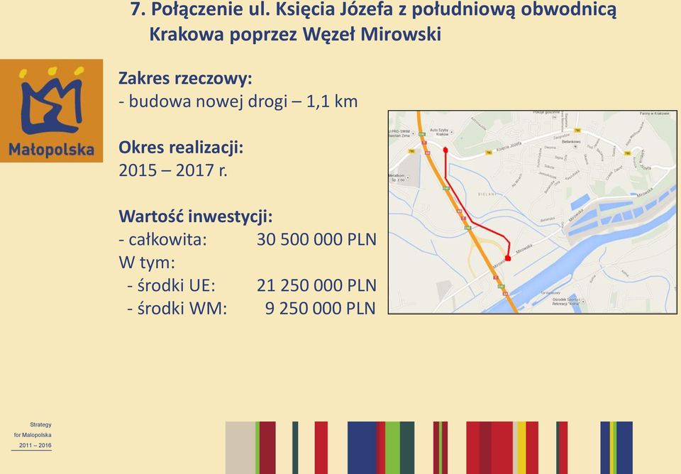 poprzez Węzeł Mirowski - budowa nowej drogi 1,1 km