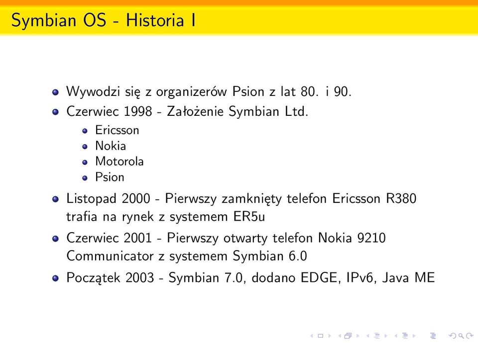 Ericsson Nokia Motorola Psion Listopad 2000 - Pierwszy zamknięty telefon Ericsson R380 trafia