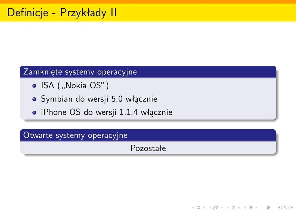 wersji 5.0 włącznie iphone OS do wersji 1.