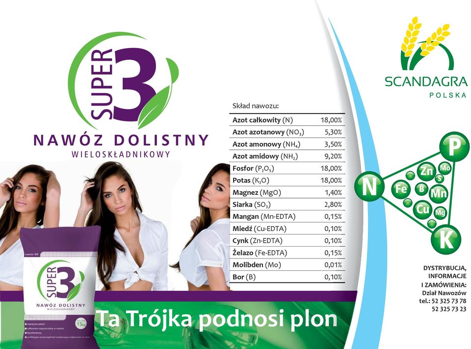 Bor (B) % Ta Trójka podnosi plon SCANDAGRA Polska Sp. z o.o. ul. dr.
