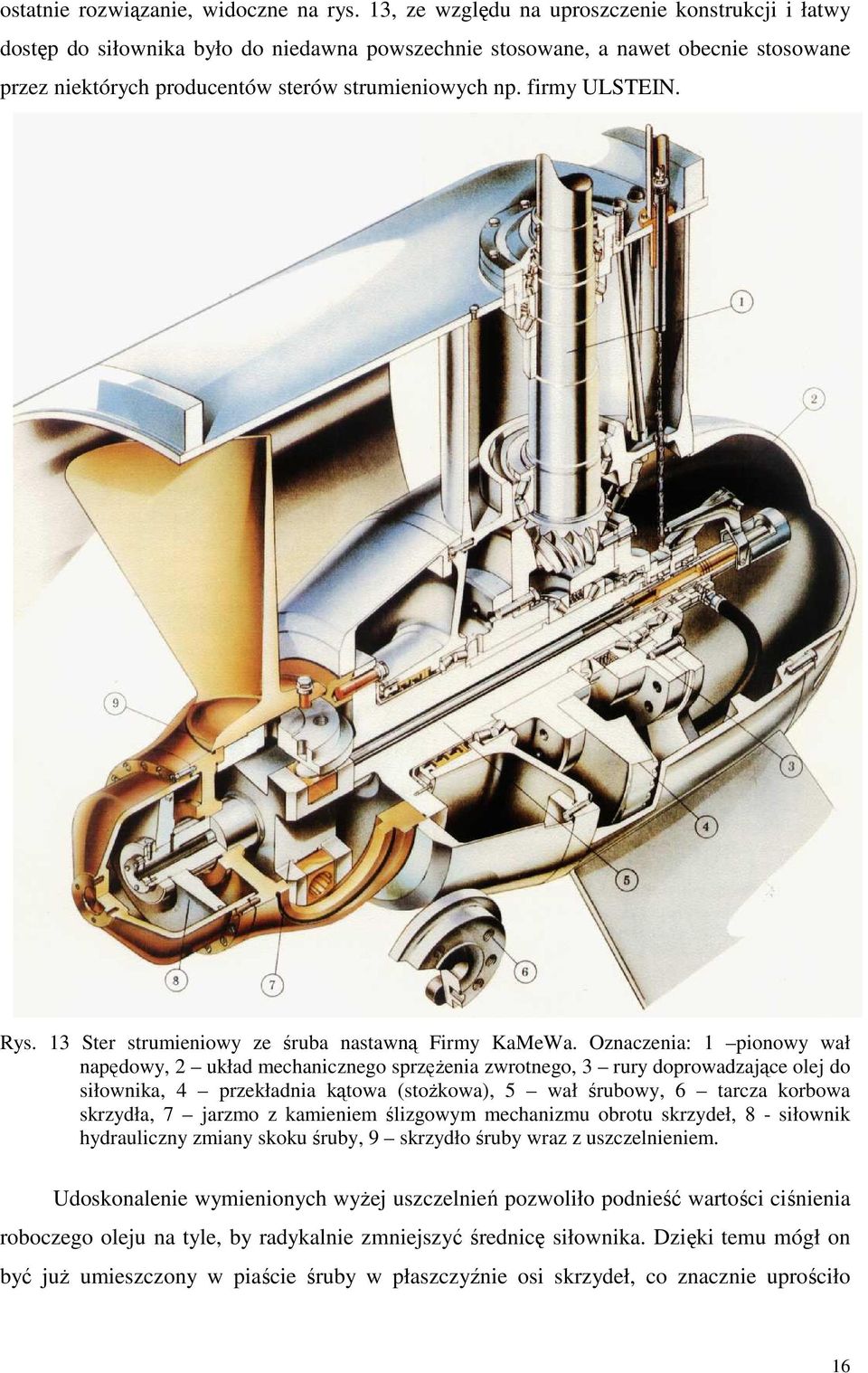 firy ULSTEIN. Rys. 13 Ster struieniowy ze śruba nastawną Firy KaMeWa.