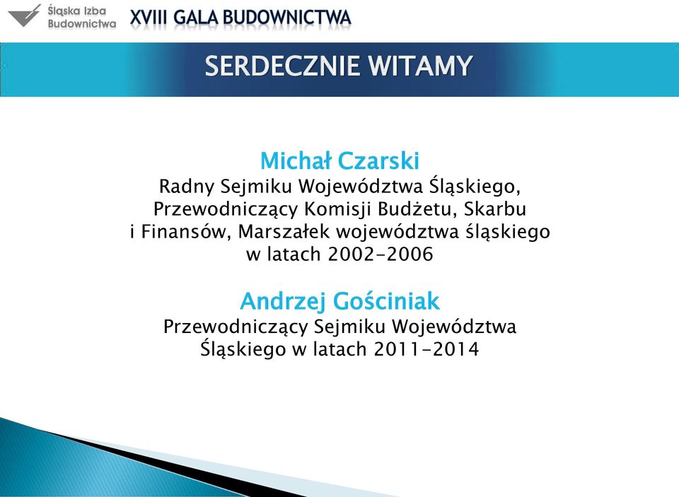 Marszałek województwa śląskiego w latach 2002-2006 Andrzej