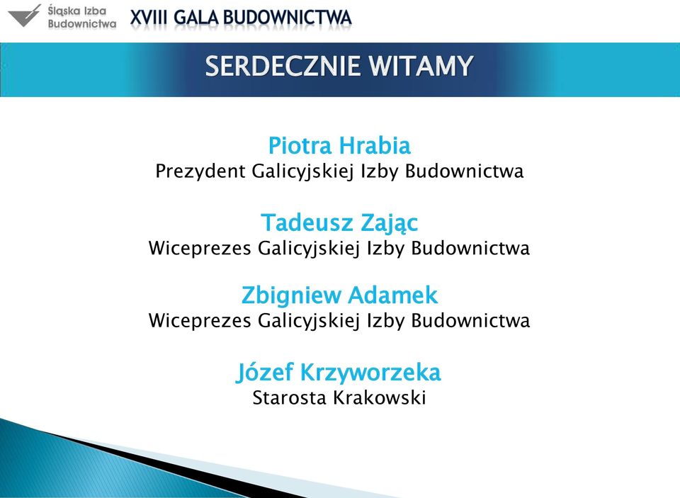 Izby Budownictwa Zbigniew Adamek Wiceprezes