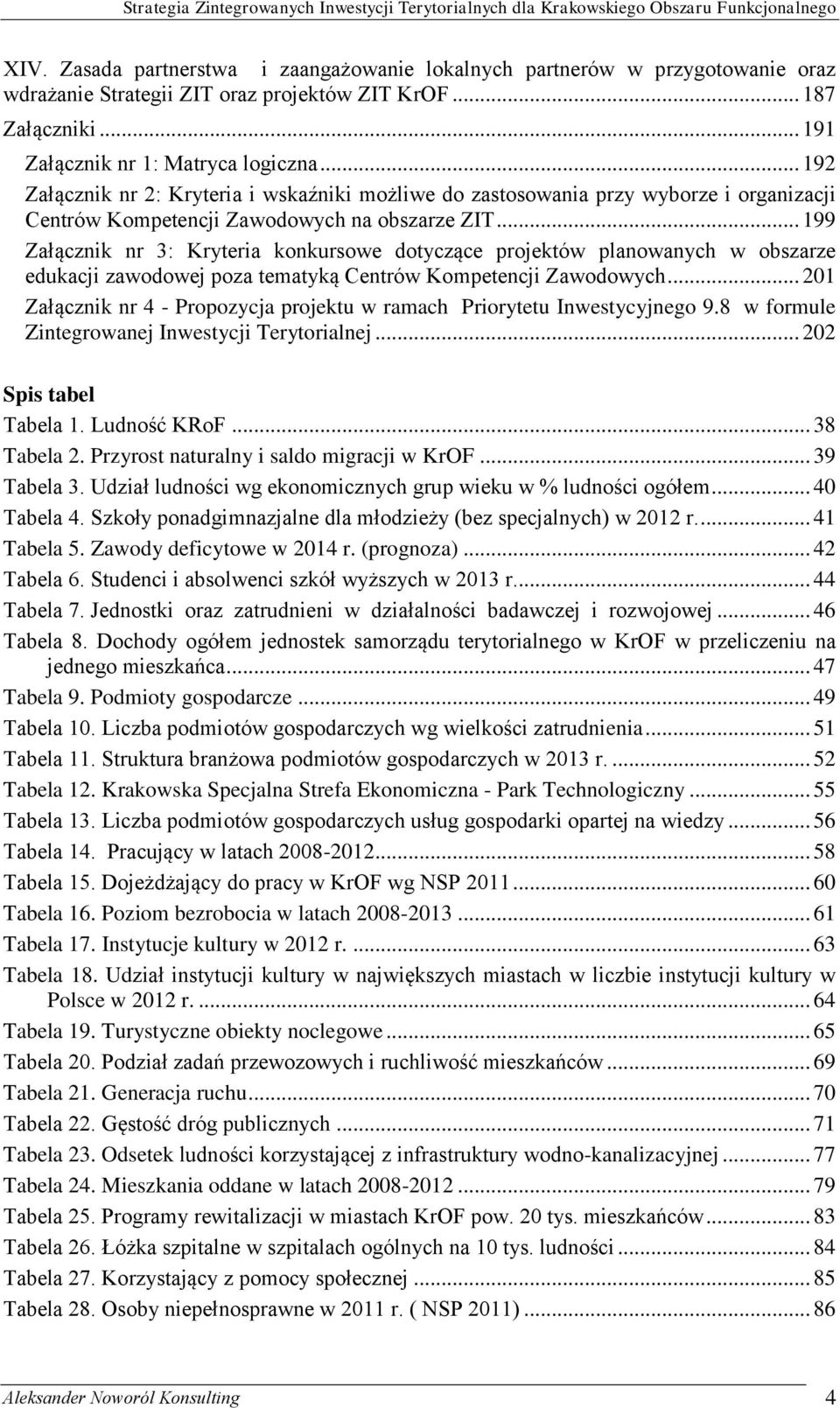 .. 199 Załącznik nr 3: Kryteria konkursowe dotyczące projektów planowanych w obszarze edukacji zawodowej poza tematyką Centrów Kompetencji Zawodowych.