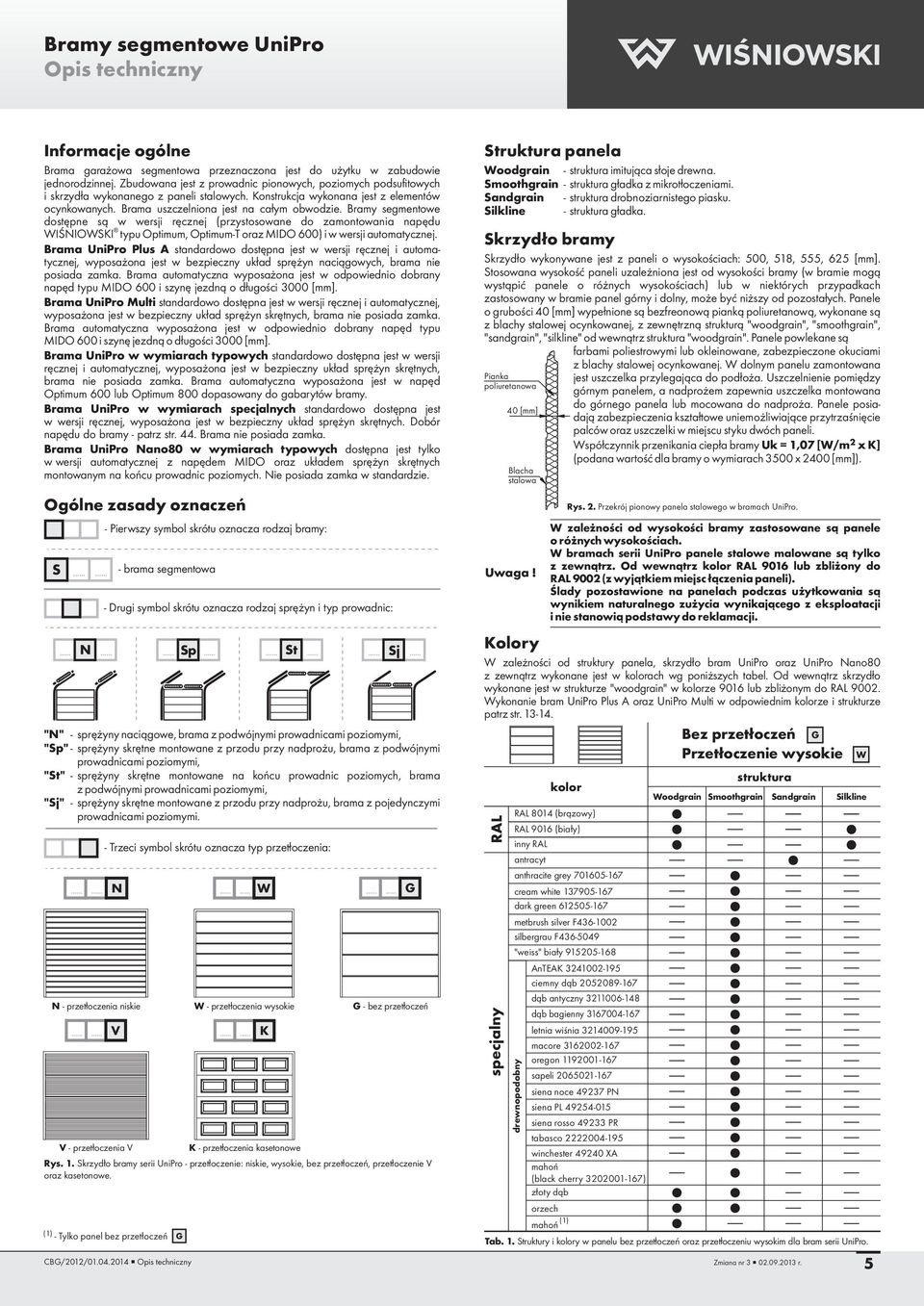 Bramy segmentowe dostępne są w wersji ręcznej (przystosowane do zamontowania napędu WIŚNIOWSKI typu Optimum, Optimum-T oraz MIDO 600) iwwersji automatycznej.