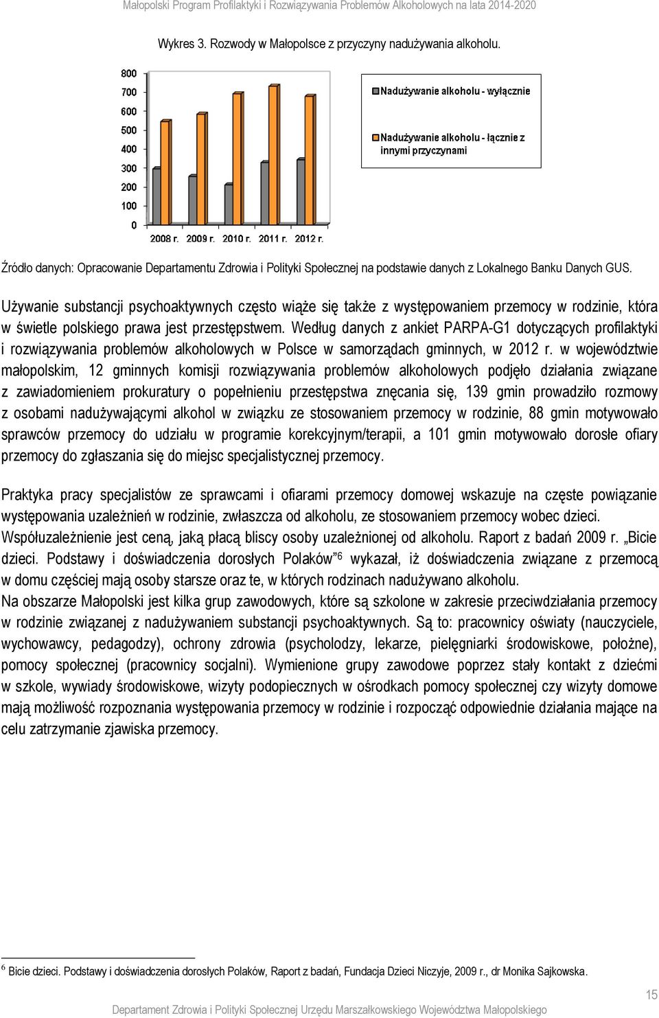 Według danych z ankiet PARPA-G1 dotyczących profilaktyki i rozwiązywania problemów alkoholowych w Polsce w samorządach gminnych, w 2012 r.