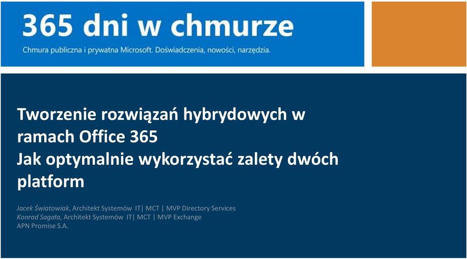 Światowiak, Architekt Systemów IT MCT MVP Directory