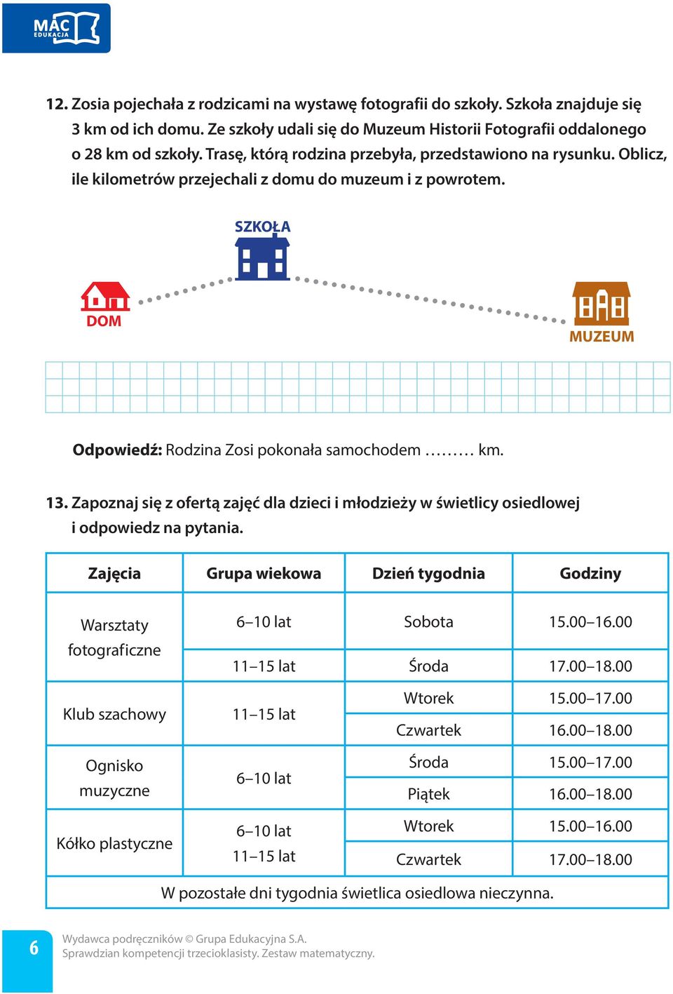 Zapoznaj się z ofertą zajęć dla dzieci i młodzieży w świetlicy osiedlowej i odpowiedz na pytania. Zajęcia Grupa wiekowa Dzień tygodnia Godziny Warsztaty fotograficzne 6 10 lat Sobota 15.00 16.