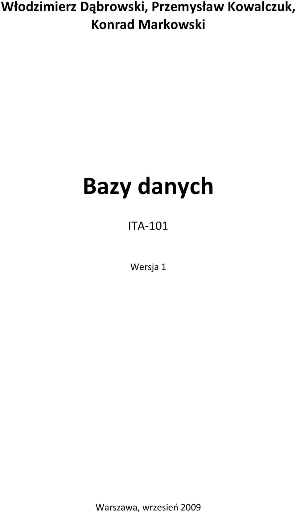 Markowski Bazy danych