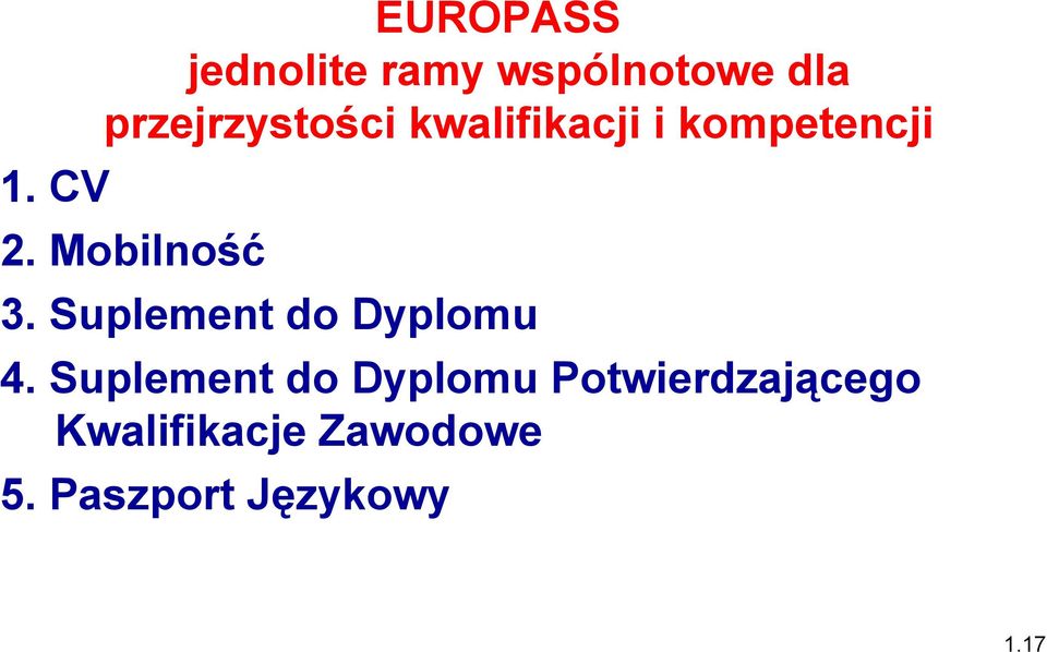 Mobilność 3. Suplement do Dyplomu 4.