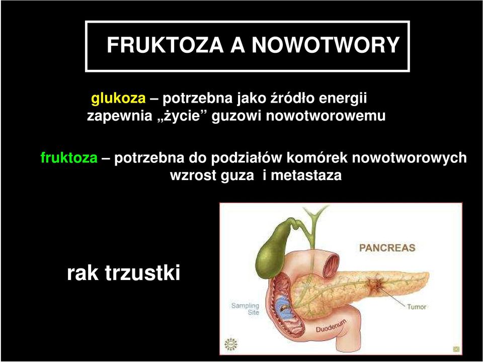 nowotworowemu fruktoza potrzebna do podziałów