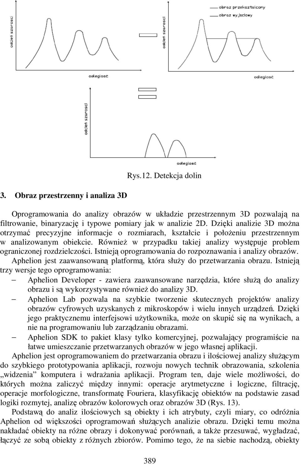 RównieŜ w przypadku takiej analizy występuje problem ograniczonej rozdzielczości. Istnieją oprogramowania do rozpoznawania i analizy obrazów.