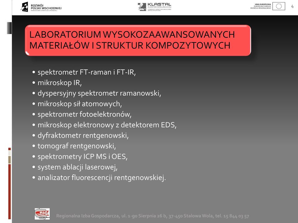 fotoelektronów, mikroskop elektronowy z detektorem EDS, dyfraktometr rentgenowski, tomograf