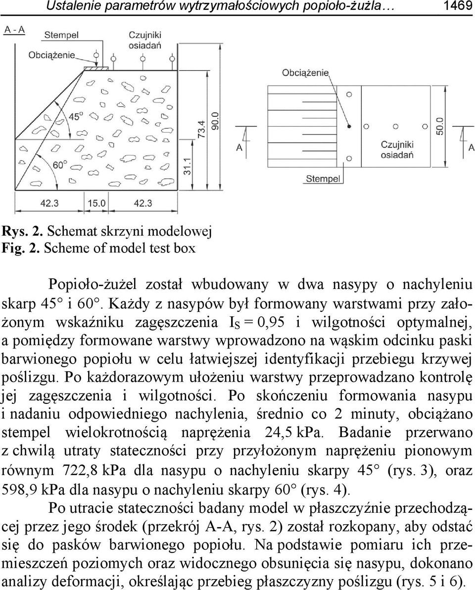 w celu łatwiejszej identyfikacji przebiegu krzywej poślizgu. Po każdorazowym ułożeniu warstwy przeprowadzano kontrolę jej zagęszczenia i wilgotności.