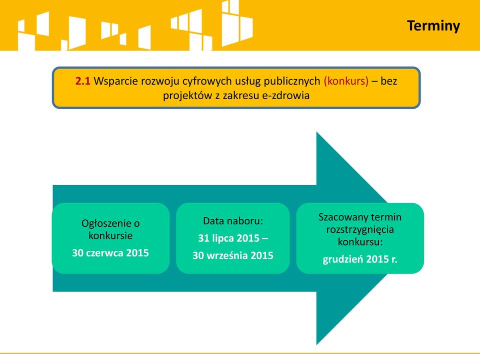 projektów z zakresu e-zdrowia Ogłoszenie o konkursie 30