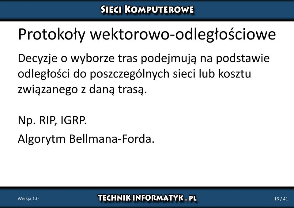 poszczególnych sieci lub kosztu związanego z daną