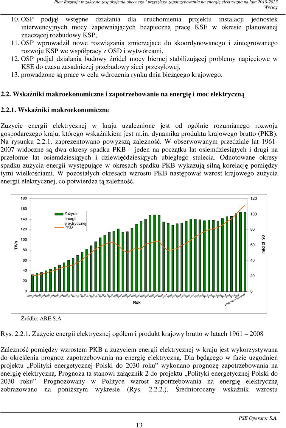 OSP podjął działania budowy źródeł mocy biernej stabilizującej problemy napięciowe w KSE do czasu zasadniczej przebudowy sieci przesyłowej, 13.