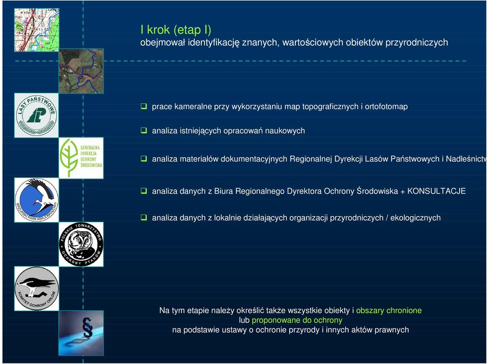 danych z Biura Regionalnego Dyrektora Ochrony Środowiska + KONSULTACJE analiza danych z lokalnie działających organizacji przyrodniczych / ekologicznych