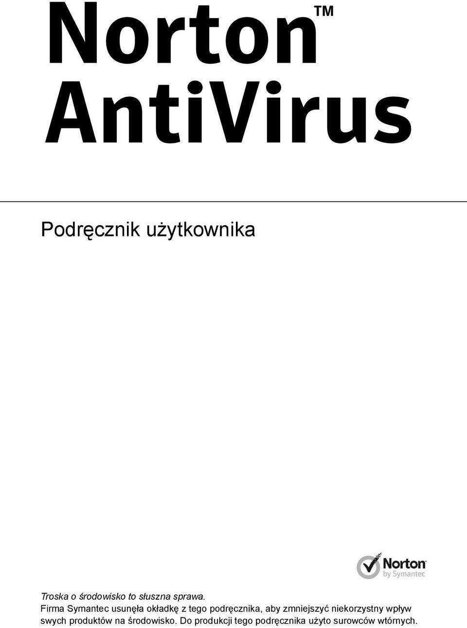 Firma Symantec usunęła okładkę z tego podręcznika, aby