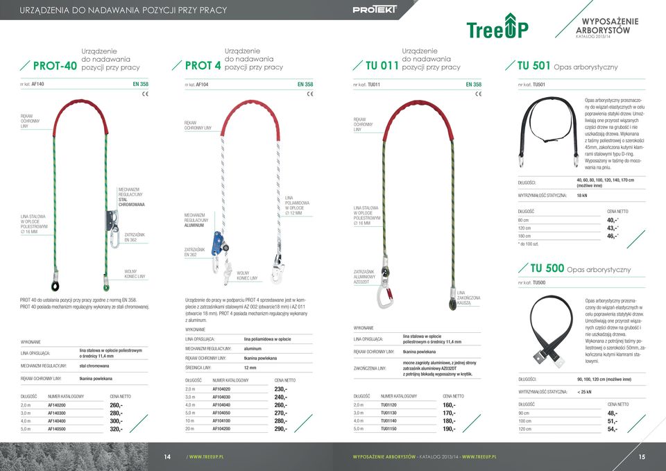 TU501 RĘKAW OCHRONNY LINY RĘKAW OCHRONNY LINY RĘKAW OCHRONNY LINY Opas arborystyczny przeznaczony do wiązań elastycznych w celu poprawienia statyki drzew.