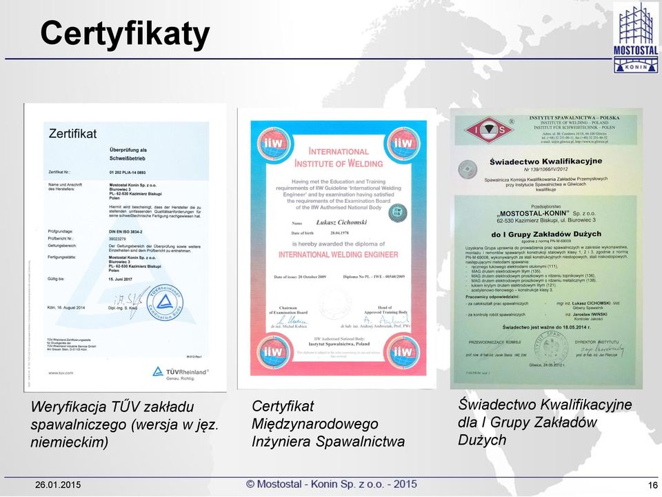 niemieckim) Certyfikat Międzynarodowego