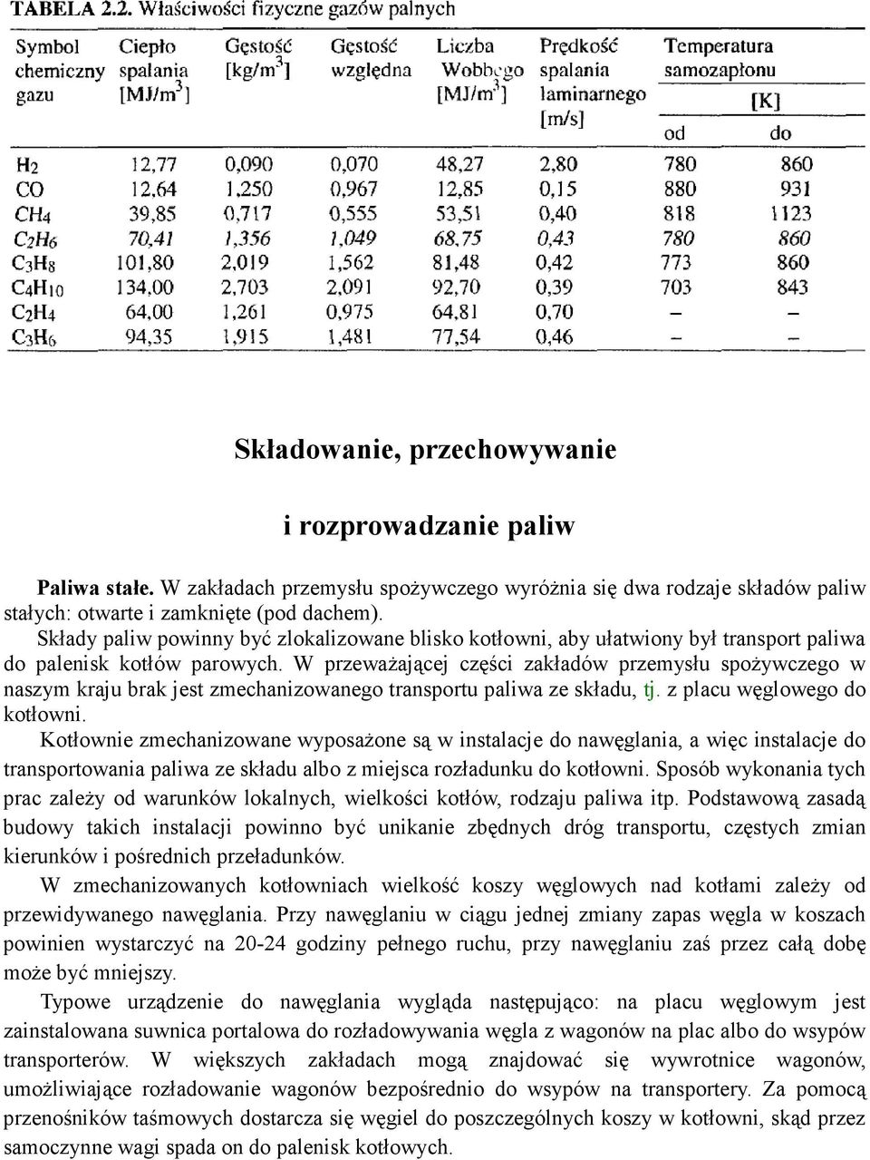 W przewaŝającej części zakładów przemysłu spoŝywczego w naszym kraju brak jest zmechanizowanego transportu paliwa ze składu, tj. z placu węglowego do kotłowni.