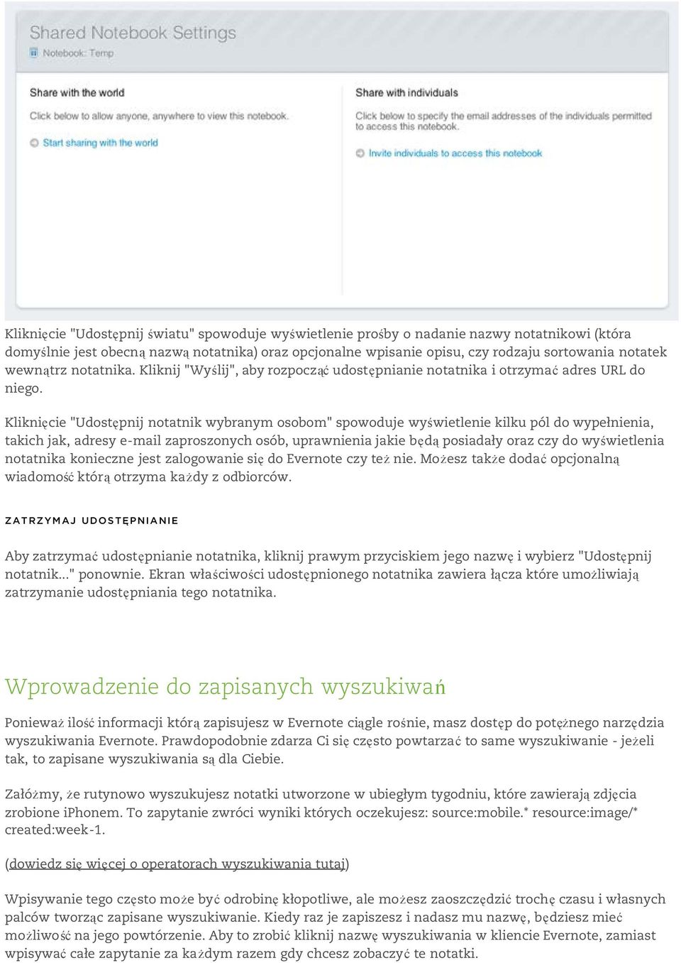 Kliknięcie "Udostępnij notatnik wybranym osobom" spowoduje wyświetlenie kilku pól do wypełnienia, takich jak, adresy e-mail zaproszonych osób, uprawnienia jakie będą posiadały oraz czy do