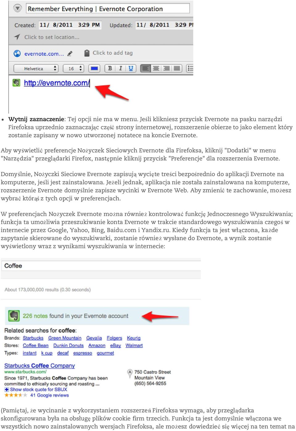 na koncie Evernote.