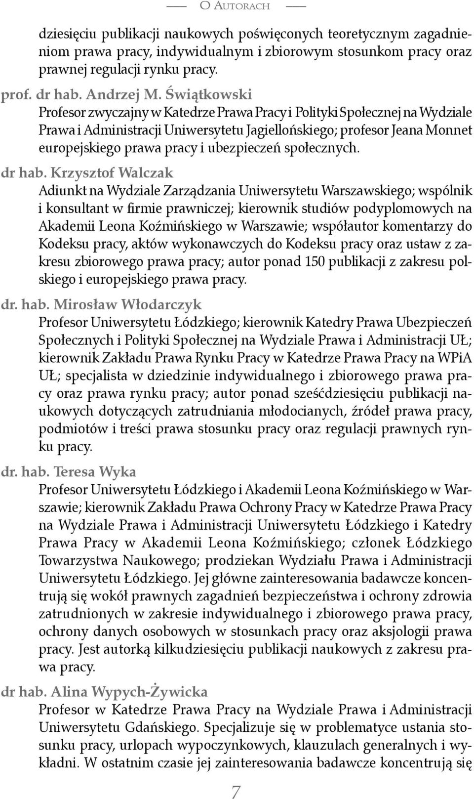 ubezpieczeń społecznych. dr hab.