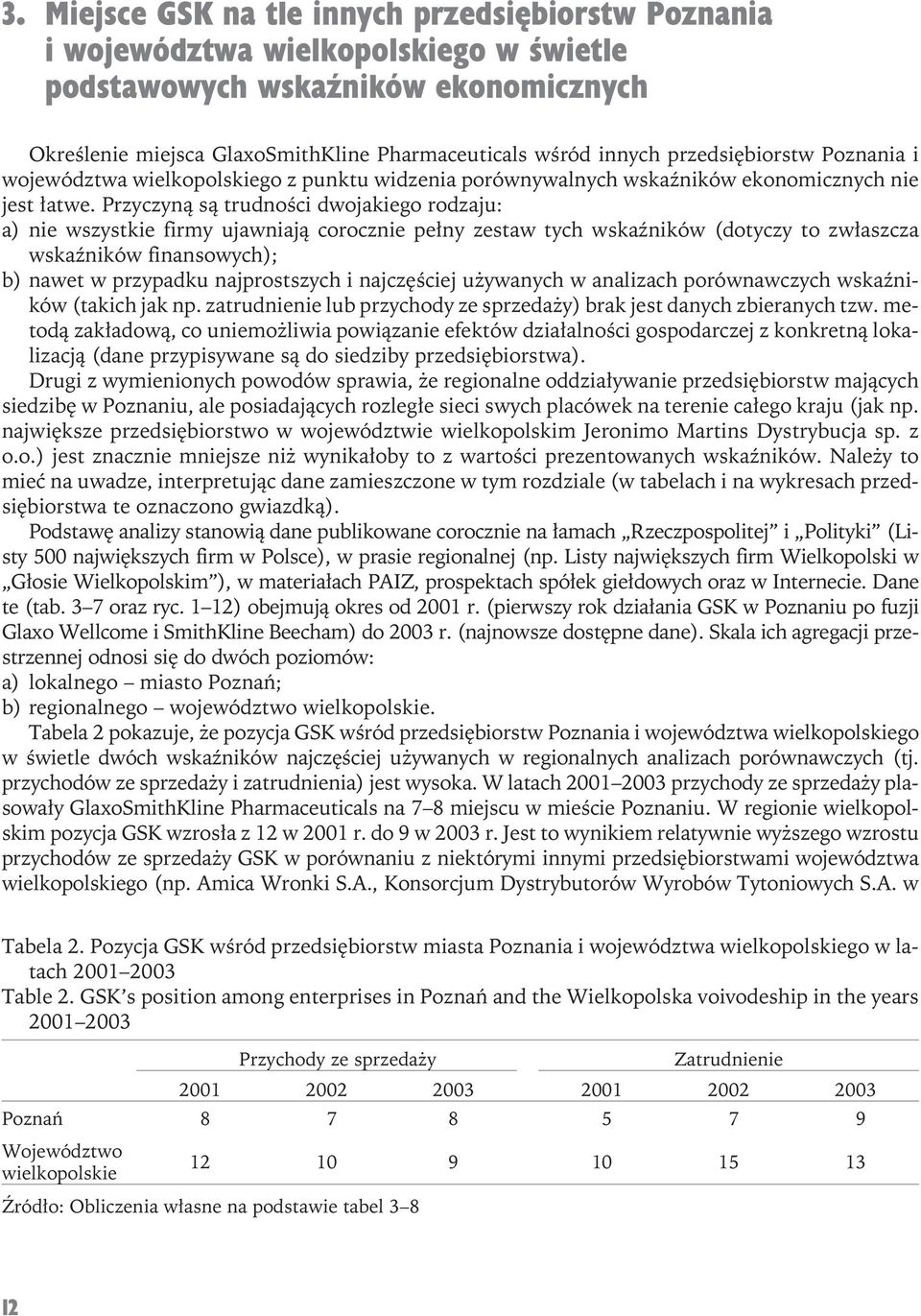 Przyczyną są trudności dwojakiego rodzaju: a) nie wszystkie firmy ujawniają corocznie pełny zestaw tych wskaźników (dotyczy to zwłaszcza wskaźników finansowych); b) nawet w przypadku najprostszych i