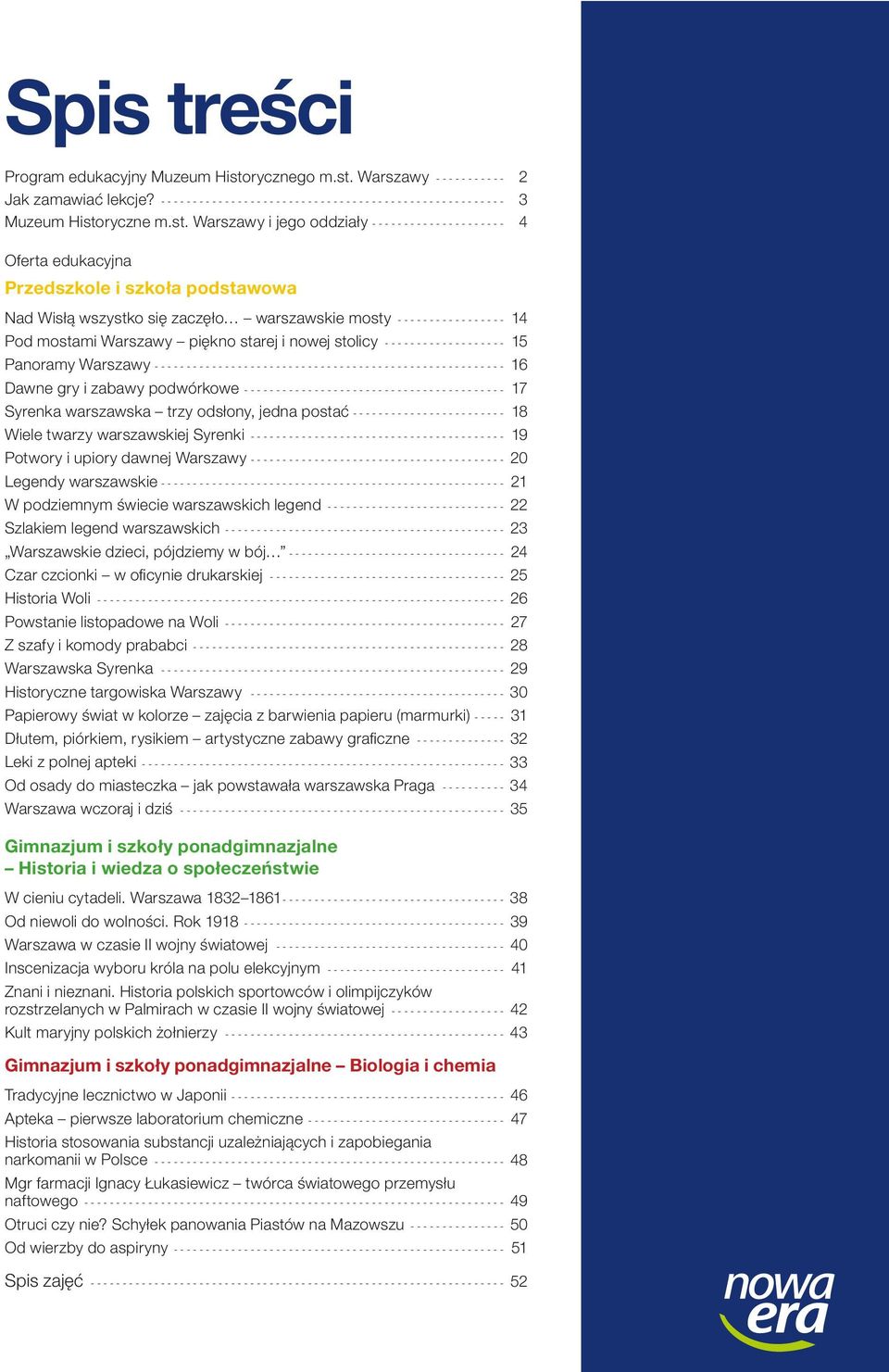 Warszawy ----------- 2 Jak zamawiać lekcje? ------------------------------------------------------ 3 Muzeum Histo