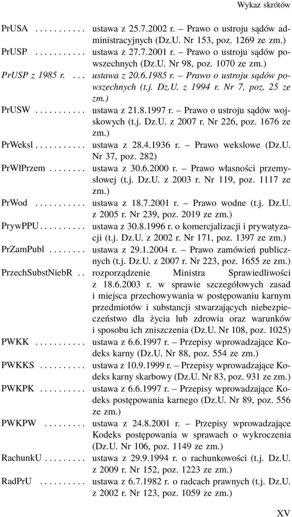 Nr 226, poz. 1676 ze PrWeksl... ustawa z 28.4.1936 r. Prawo wekslowe (Dz.U. Nr 37, poz. 282) PrWłPrzem... ustawa z 30.6.2000 r. Prawo własności przemysłowej (t.j. Dz.U. z 2003 r. Nr 119, poz.