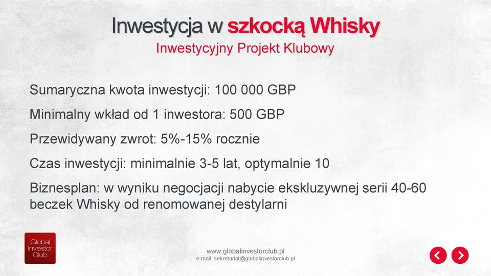 zwrot: 5%-15% rocznie Czas inwestycji: minimalnie 3-5 lat, optymalnie 10