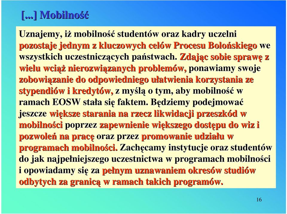 mobilność w ramach EOSW stała a się faktem.