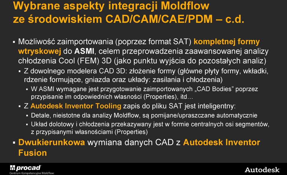 wiskiem CAD/CAM/CAE/PDM c.d.